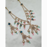 NAFJ Heritage Inspired Kundan And Beads Rani Haar Set  For All Occassions