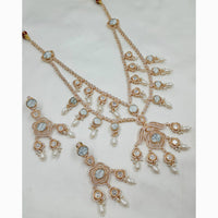 NAFJ Heritage Inspired Kundan And Beads Rani Haar Set  For All Occassions
