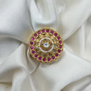 NAFJ Royal Pota Stone And Pearl Finger Ring Traditional Ethnic Jewelry for Women