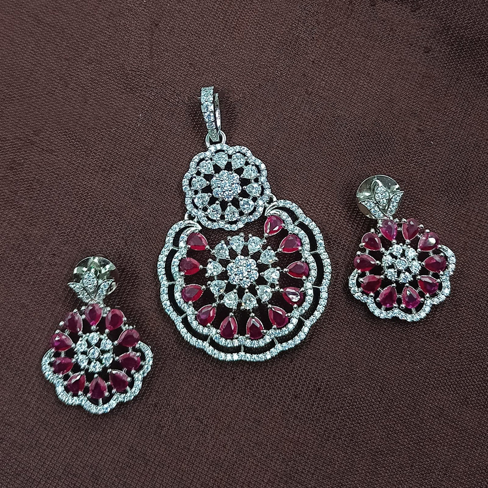 NAFJ Radiant Sparkle American Diamond Dangler Earrings
