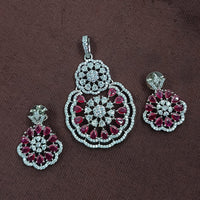 NAFJ Radiant Sparkle American Diamond Dangler Earrings