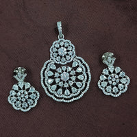 NAFJ Radiant Sparkle American Diamond Dangler Earrings