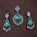NAFJ Radiant Sparkle American Diamond Dangler Earrings