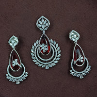 NAFJ Radiant Sparkle American Diamond Dangler Earrings
