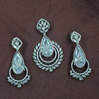 NAFJ Radiant Sparkle American Diamond Dangler Earrings