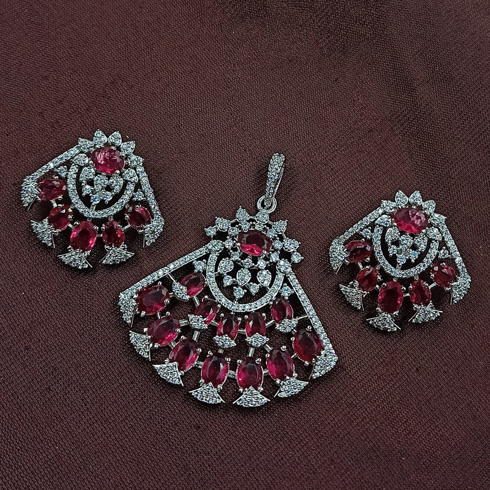 NAFJ Radiant Sparkle American Diamond Dangler Earrings