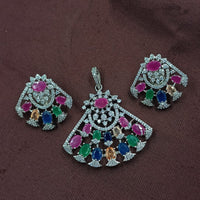 NAFJ Radiant Sparkle American Diamond Dangler Earrings