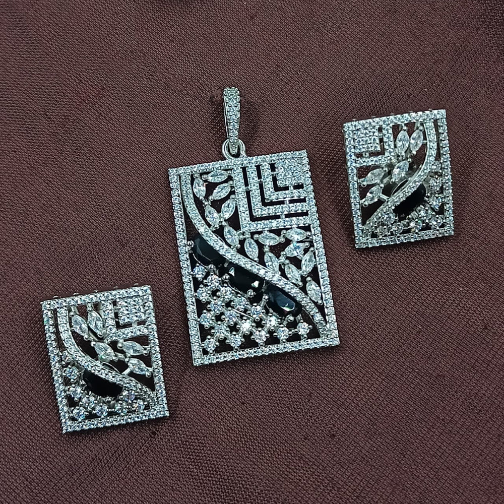 NAFJ Radiant Sparkle American Diamond Dangler Earrings