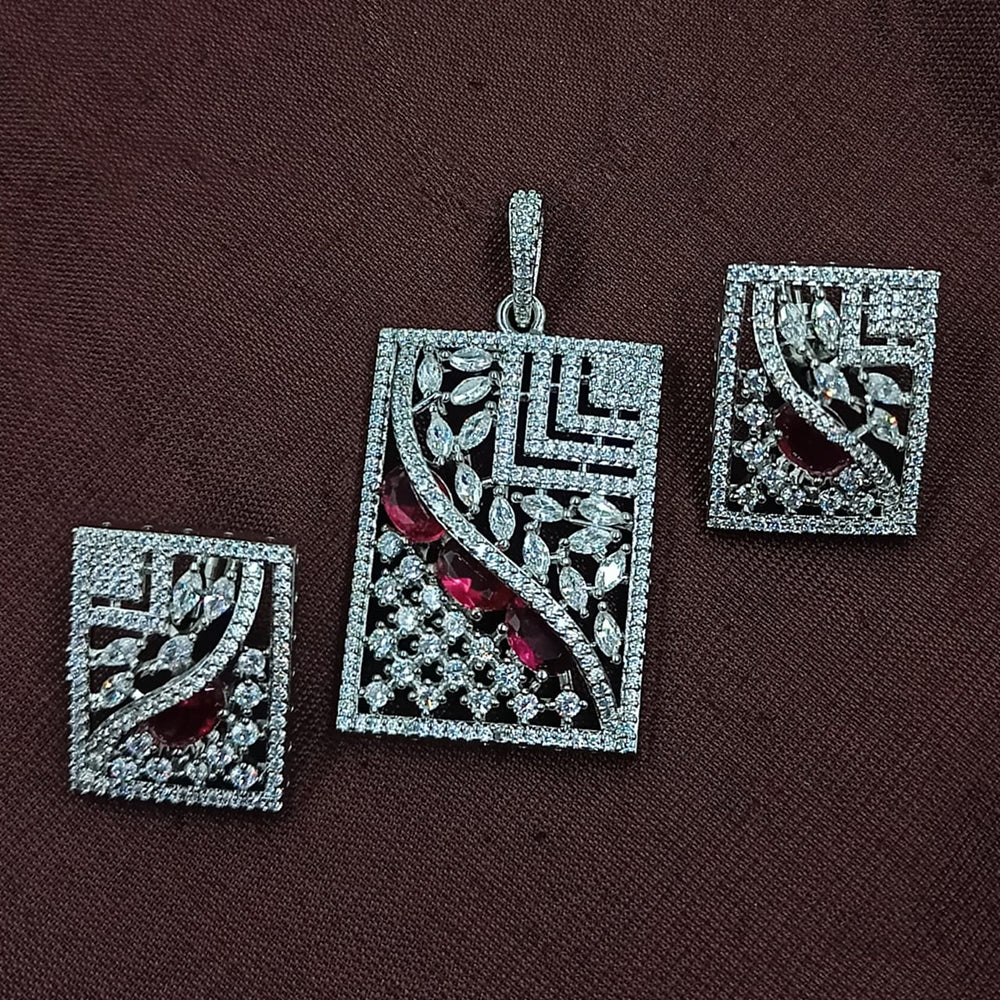 NAFJ Radiant Sparkle American Diamond Dangler Earrings
