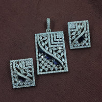 NAFJ Radiant Sparkle American Diamond Dangler Earrings