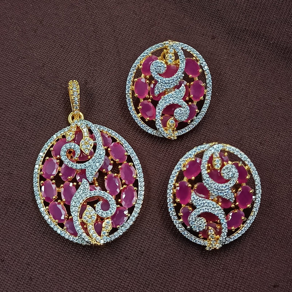 NAFJ Radiant Sparkle American Diamond Dangler Earrings