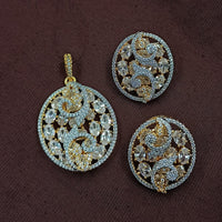 NAFJ Radiant Sparkle American Diamond Dangler Earrings