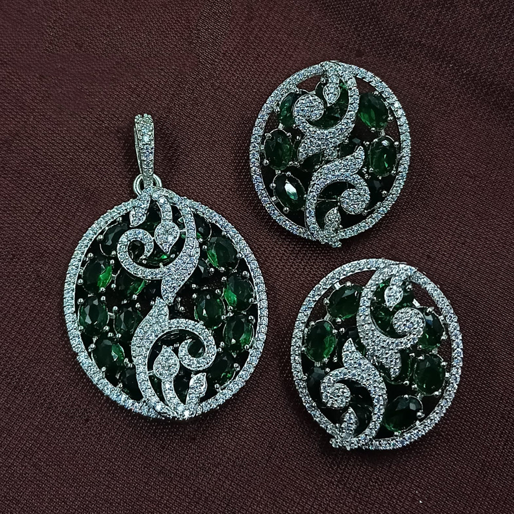 NAFJ Radiant Sparkle American Diamond Dangler Earrings