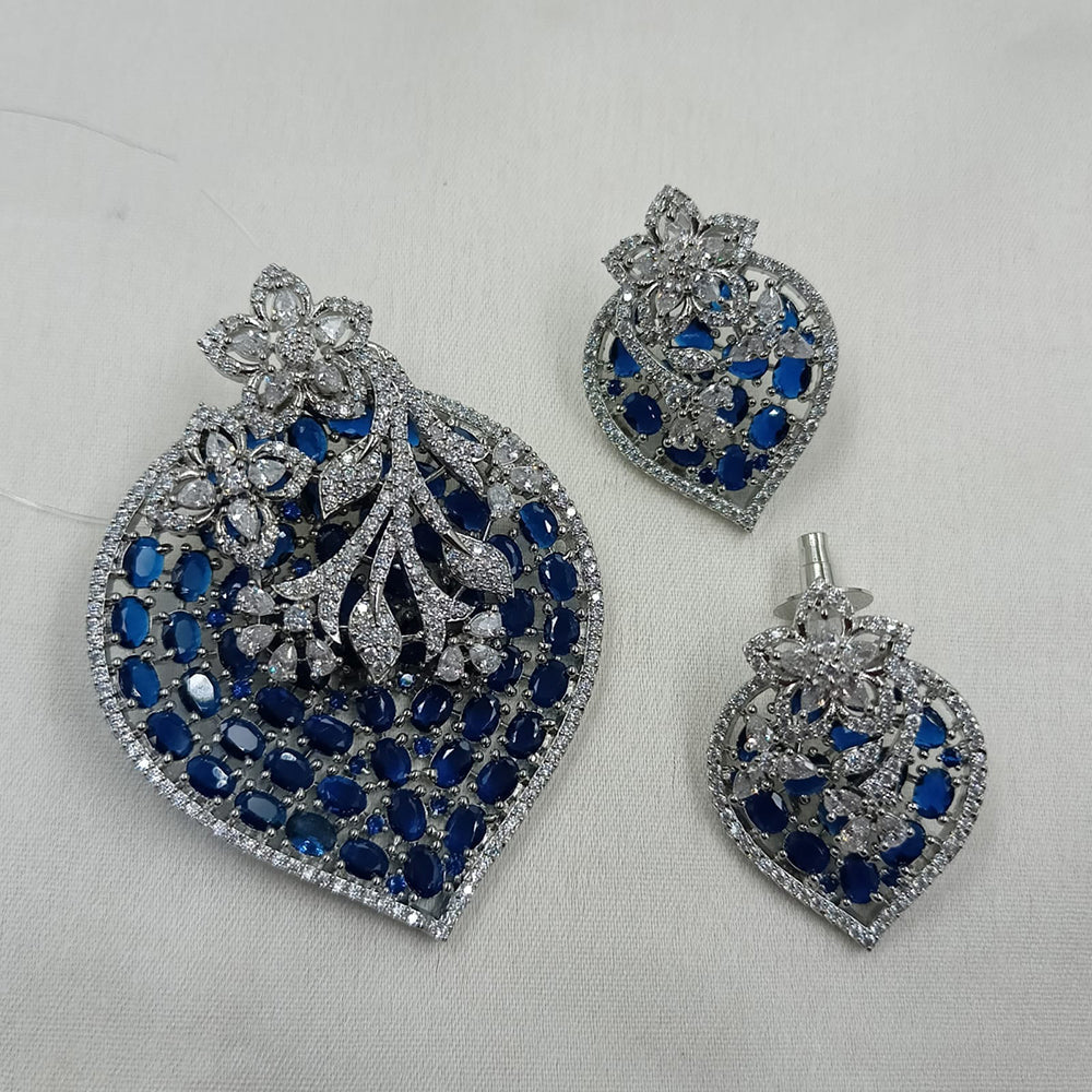 NAFJ Radiant Sparkle American Diamond Dangler Earrings