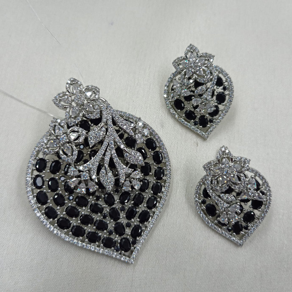 NAFJ Radiant Sparkle American Diamond Dangler Earrings