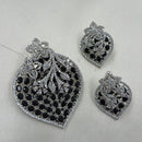 NAFJ Radiant Sparkle American Diamond Dangler Earrings