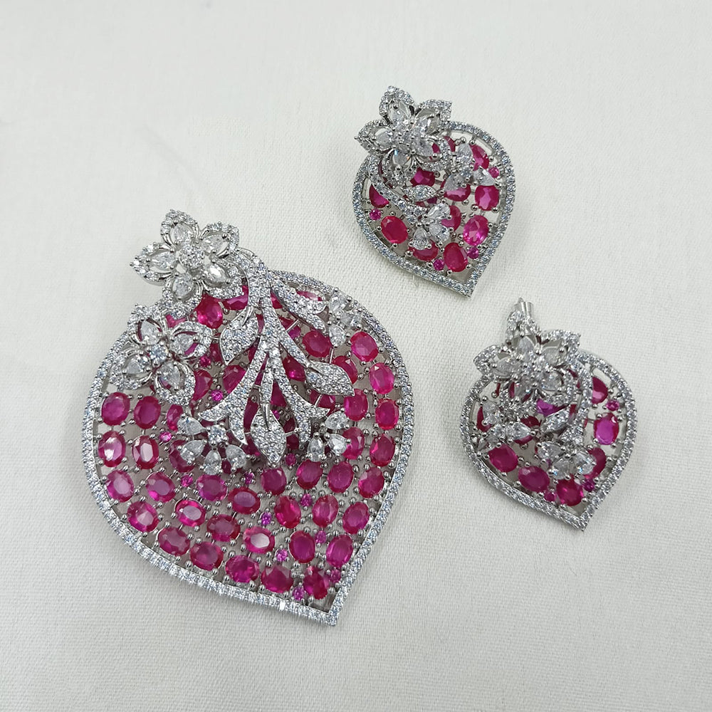 NAFJ Radiant Sparkle American Diamond Dangler Earrings