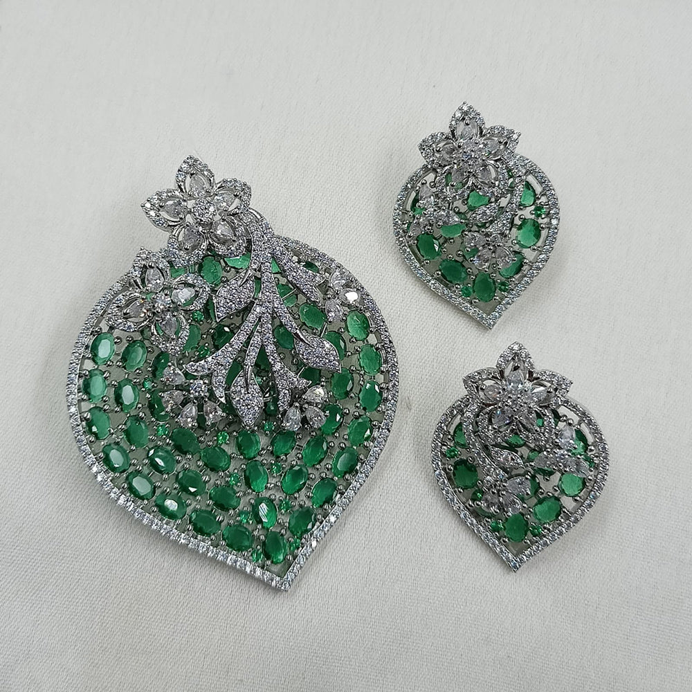 NAFJ Radiant Sparkle American Diamond Dangler Earrings