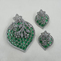 NAFJ Radiant Sparkle American Diamond Dangler Earrings