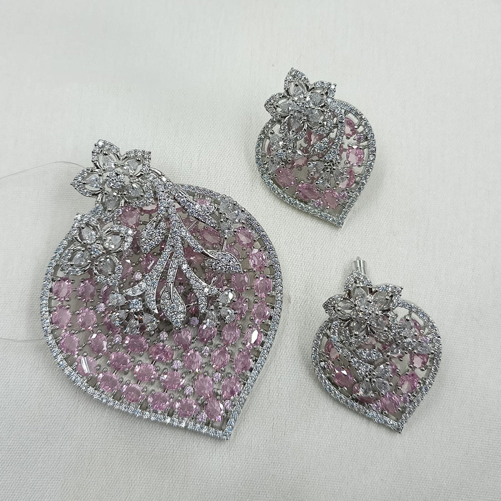 NAFJ Radiant Sparkle American Diamond Dangler Earrings