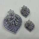 NAFJ Radiant Sparkle American Diamond Dangler Earrings