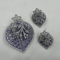 NAFJ Radiant Sparkle American Diamond Dangler Earrings