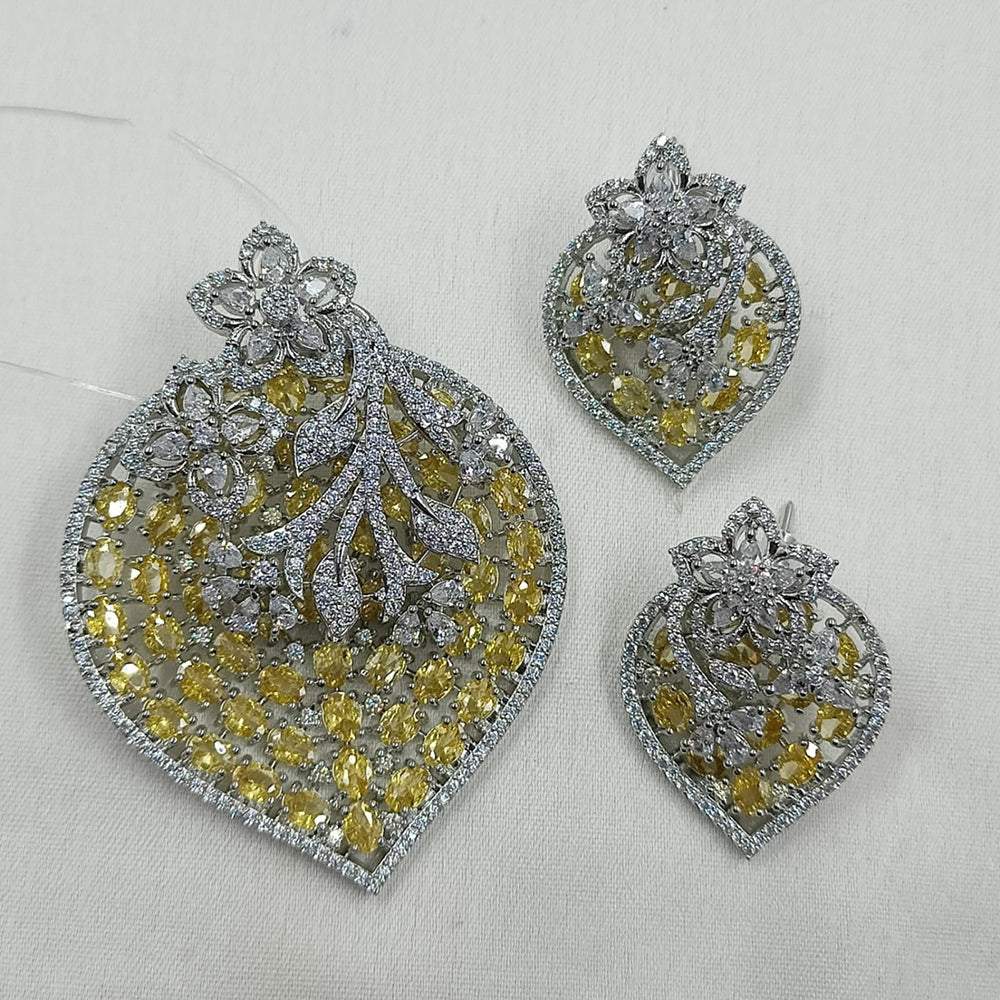 NAFJ Radiant Sparkle American Diamond Dangler Earrings