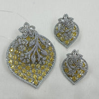 NAFJ Radiant Sparkle American Diamond Dangler Earrings
