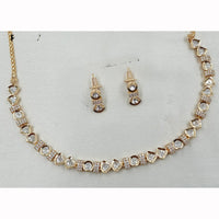 NAFJ Ethnic Style Polki Kundan And Austrian Stone Necklace Set