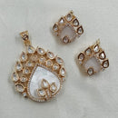 NAFJ Elegant Polki Kundan Stone Designer Pendant Set