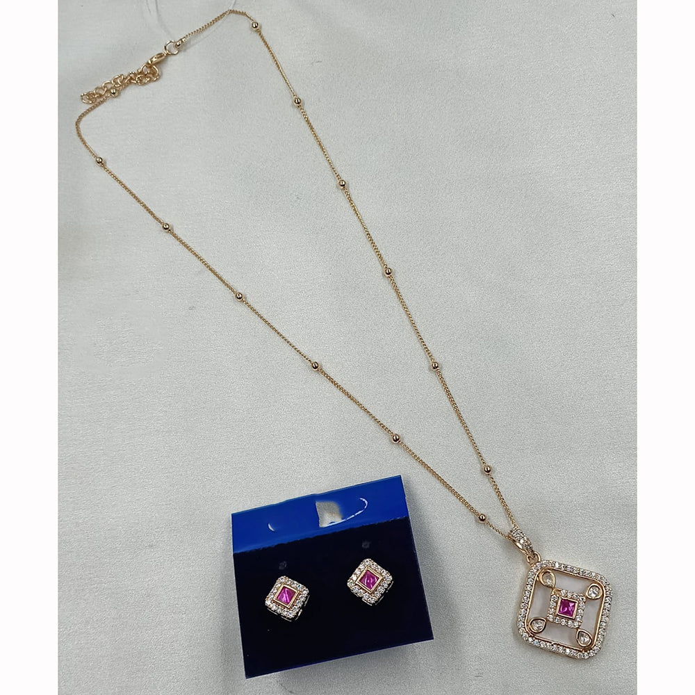 NAFJ Elegant Polki Kundan Stone Designer Pendant Set