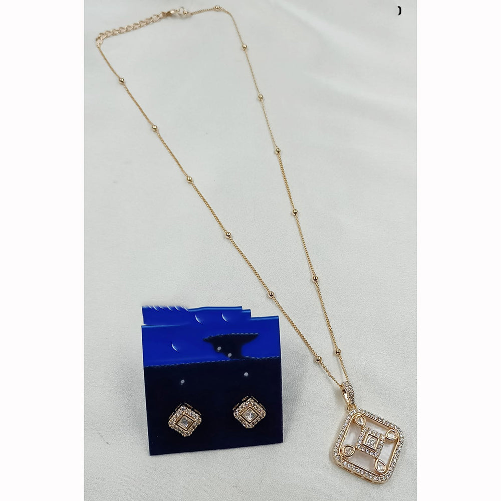 NAFJ Elegant Polki Kundan Stone Designer Pendant Set