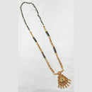 NAFJ Designer Black Pearl With Pota Stone Traditional Mangalsutra