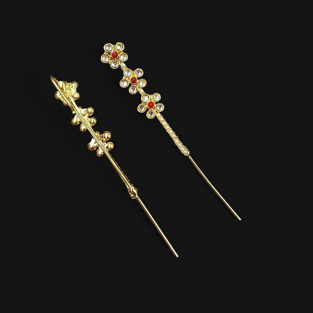 NAFJ Royal Look Kundan Stone Ethnic Earcuff Earrings