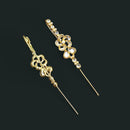 NAFJ Royal Look Kundan Stone Ethnic Earcuff Earrings