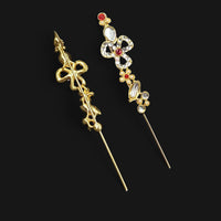 NAFJ Royal Look Kundan Stone Ethnic Earcuff Earrings