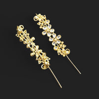 NAFJ Royal Look Kundan Stone Ethnic Earcuff Earrings