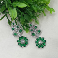 NAFJ Designer American Diamond Party Wear Dangler Earrings