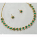 NAFJ Premium Austrian Stone And Pota Stone Necklace Set