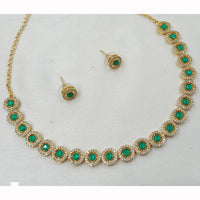 NAFJ Premium Austrian Stone And Pota Stone Necklace Set