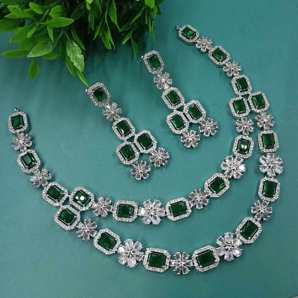 NAFJ Glamorous American Daimond Statement Necklace Set