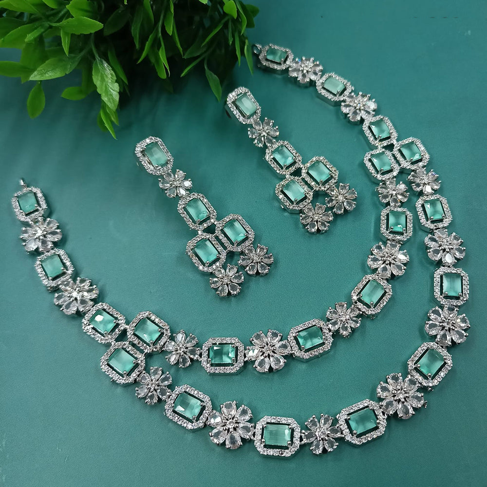 NAFJ Glamorous American Daimond Statement Necklace Set