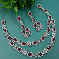 NAFJ Glamorous American Daimond Statement Necklace Set