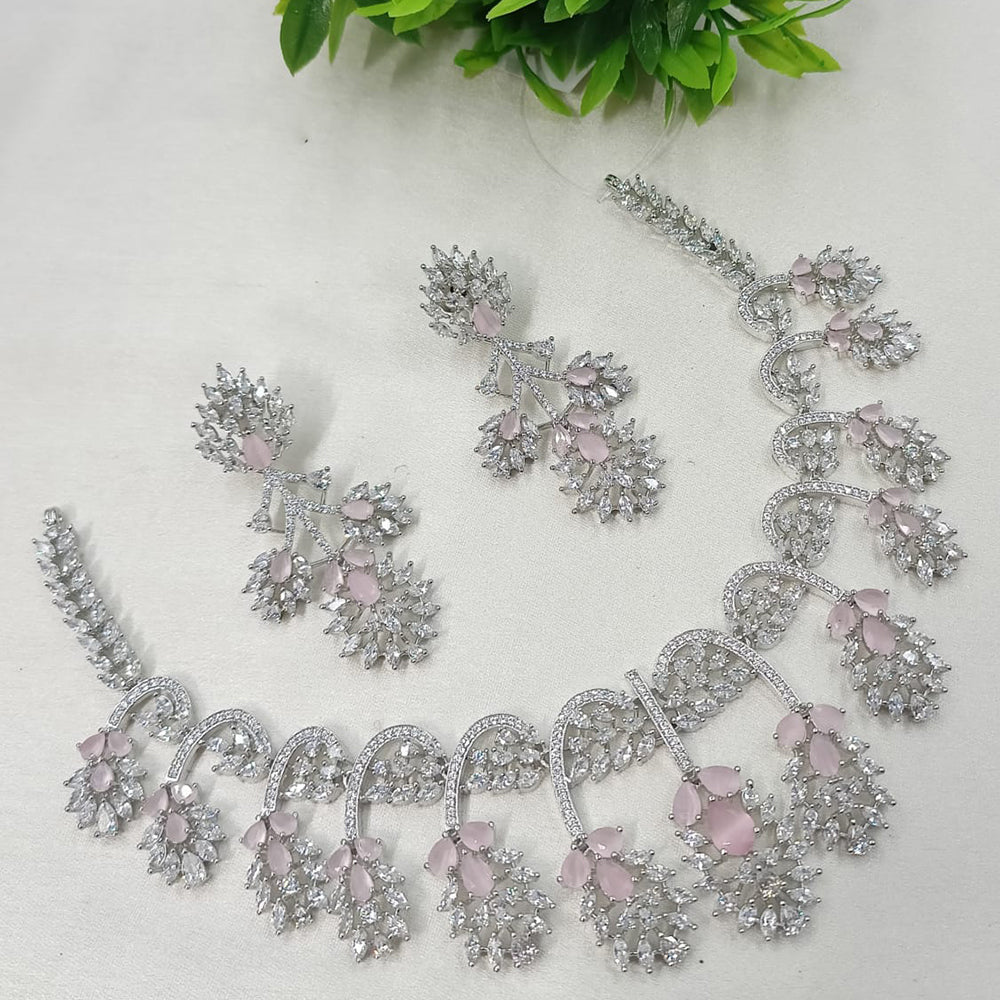 NAFJ Glamorous American Daimond Statement Necklace Set