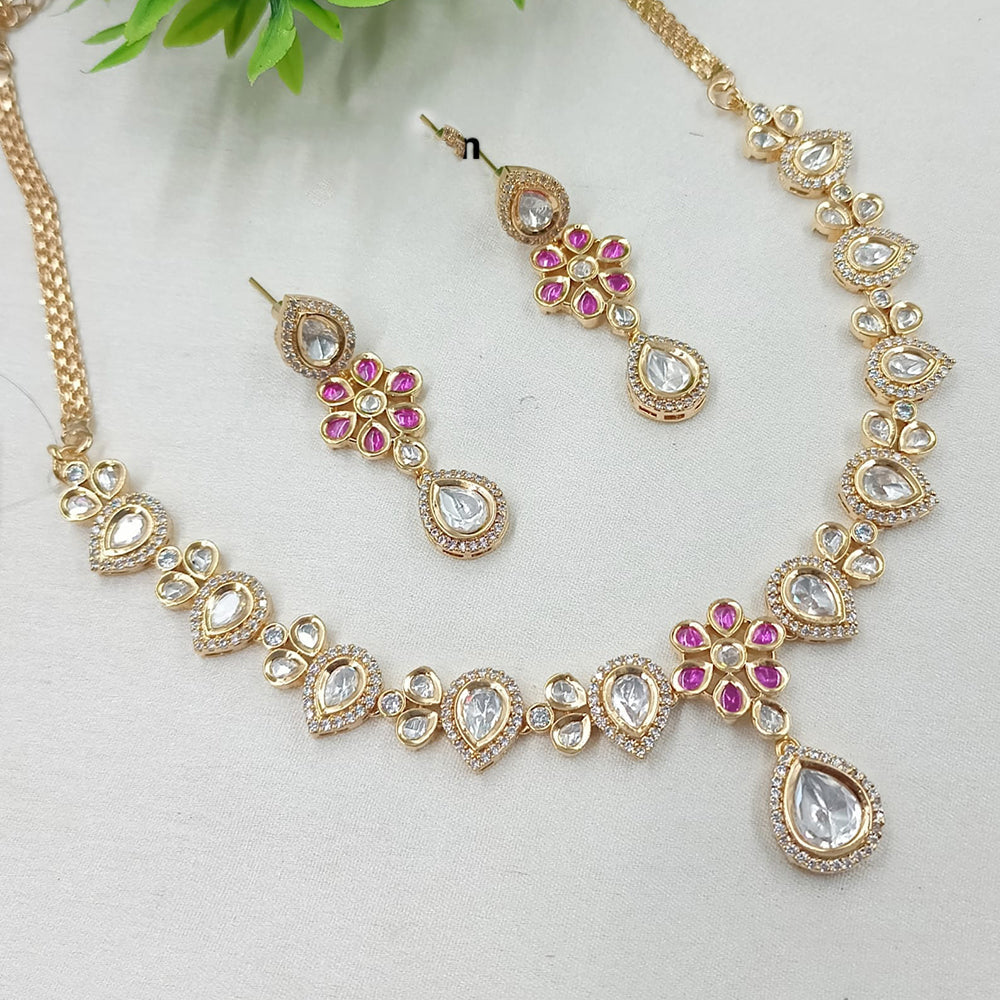 NAFJ Designer Polki Kundan Necklace Set
