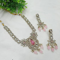 NAFJ Designer Polki Kundan Stone And Beads Necklace Set