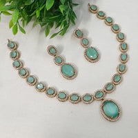 NAFJ Glamorous American Daimond Statement Necklace Set