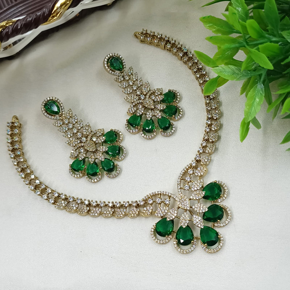 NAFJ Glamorous American Daimond Statement Necklace Set