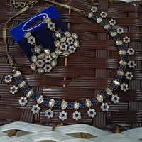 NAFJ Heritage Polki Kundan Stone Austrian Necklace Necklace Set 