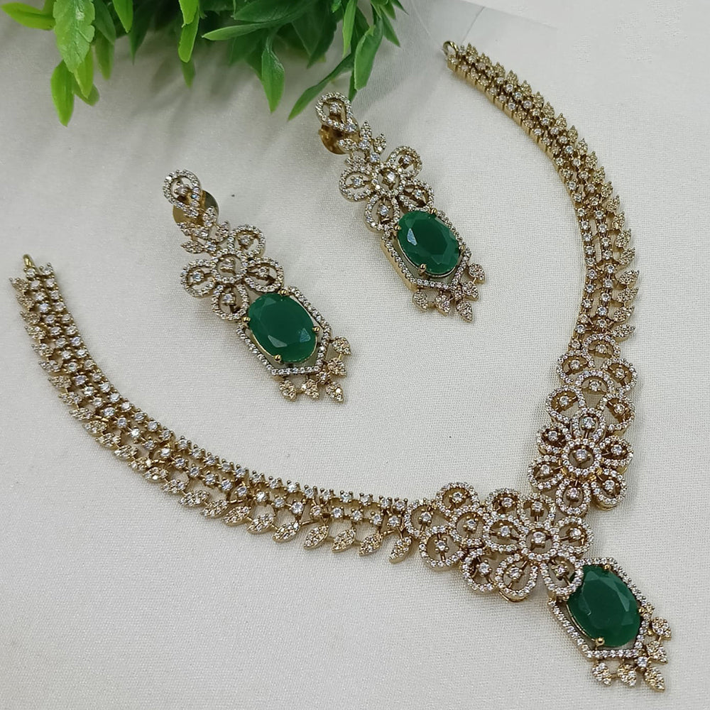 NAFJ Trendy Austrian And Crystal Stone Festive Necklace Set
